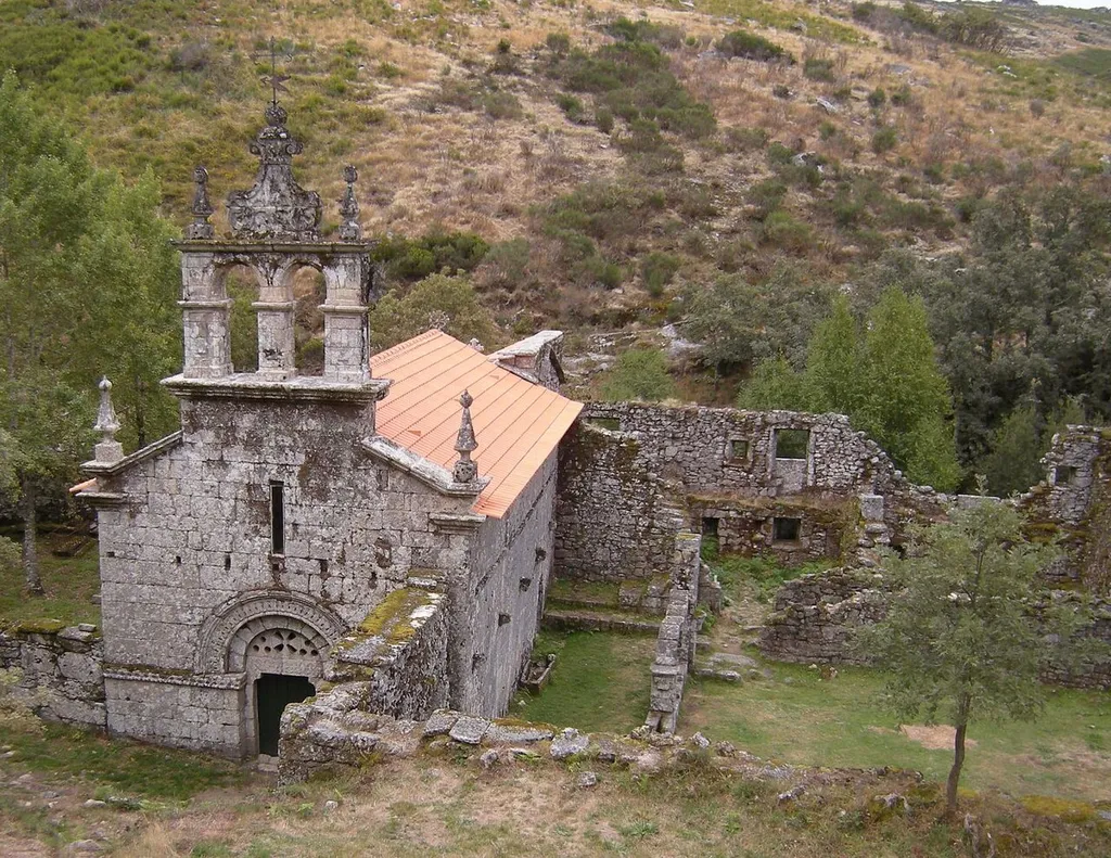 Church and ruins of the Monastery of Santa Maria de Pitões das Júnias, Montalegre, Portugal