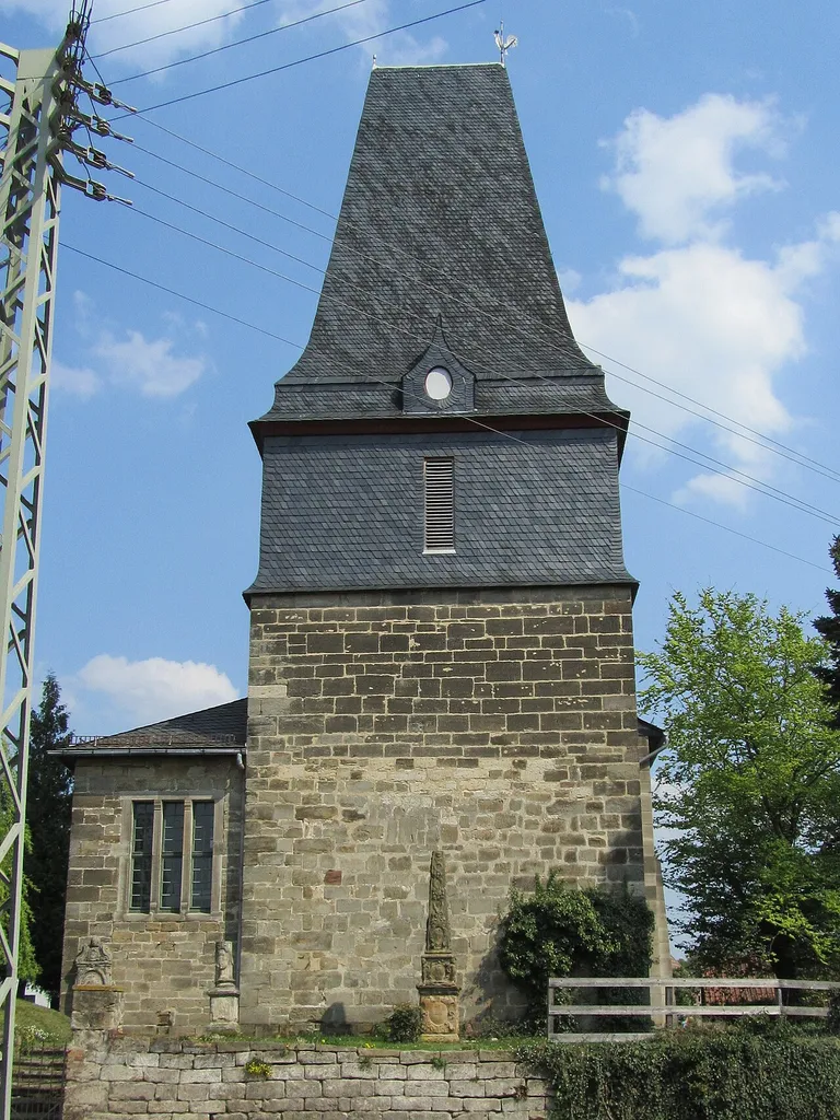 Die Kirche von Graitschen bei Bürgel (Thüringen).