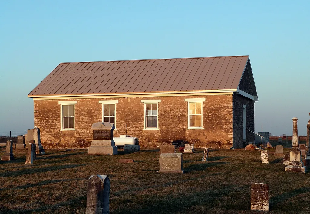The historic Baptist Church (built 1847), located at the intersection of 140th Avenue and 190th Street near Sperry, Iowa, United States, is listed on the US National Register of Historic Places. This is an image of a place or building that is listed on the National Register of Historic Places in the United States of America. Its reference number is 77000509 (Wikidata).