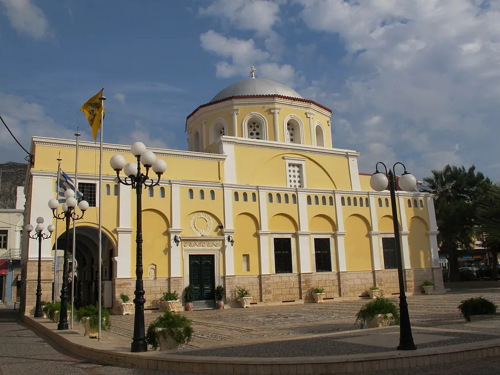 Metamorfosi Sotiros Christou Cathedral in Pothia Kalymnos. It was built in 1861.