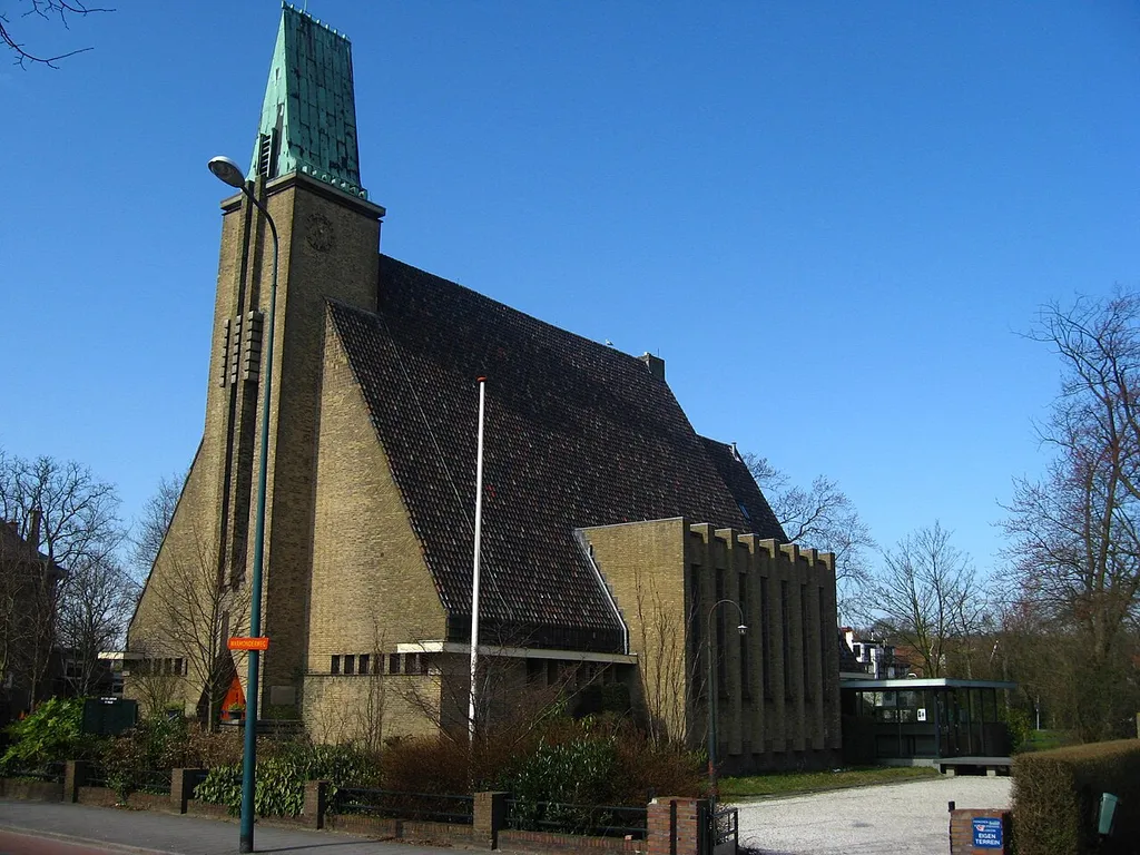 Saint Paul's church (Pauluskerk) in Oegstgeest. Built in 1932. Designed by the architect F.B. Jantzen