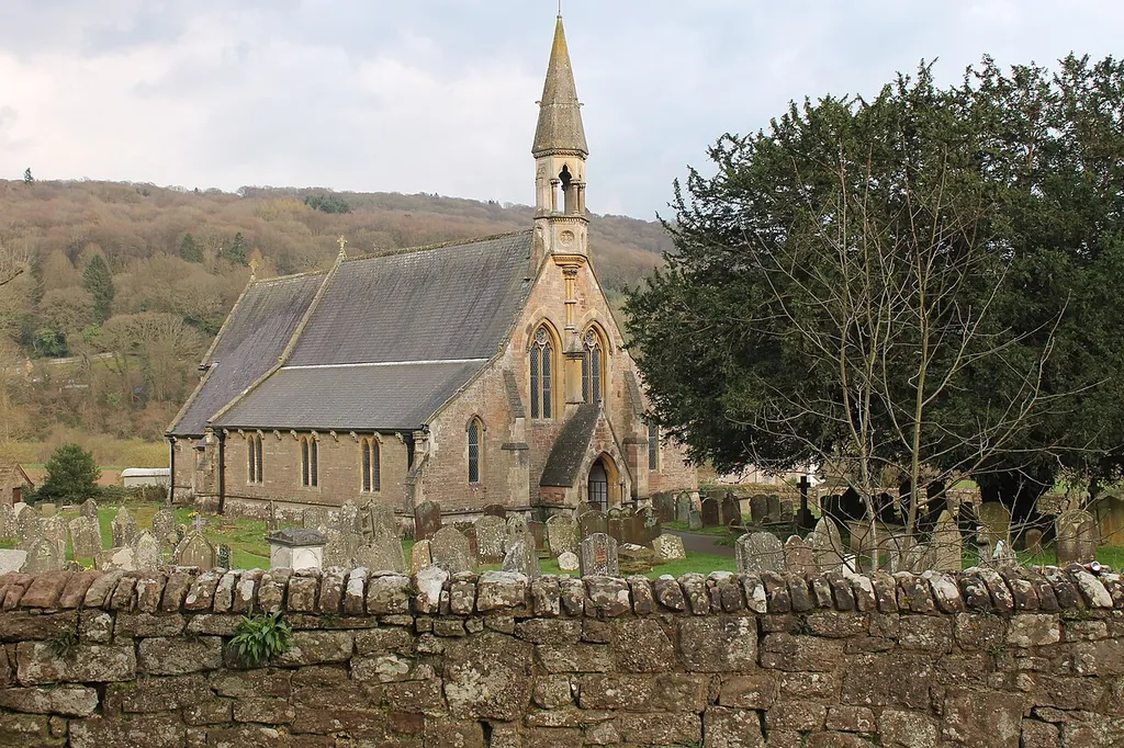 The village of Llandogo, Monmouthshire, Wales, with it's church: St Oudoceus.