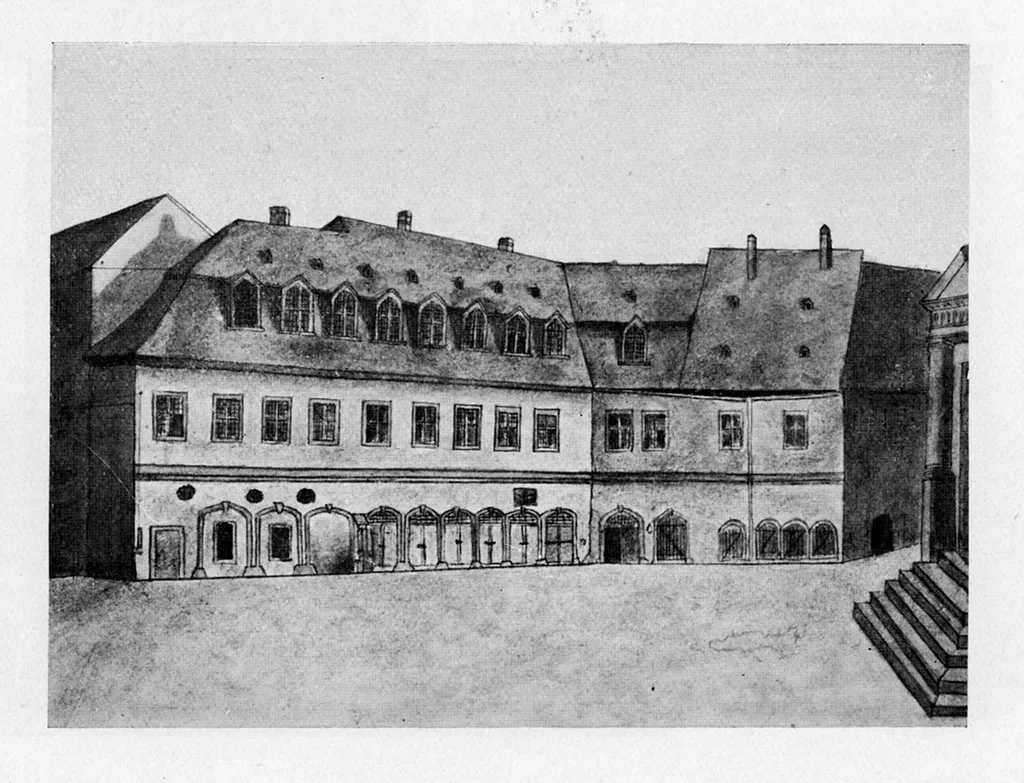 Ansicht des ehemaligen Barfüßerklosters (Städtisches Gymnasium bis 1839)