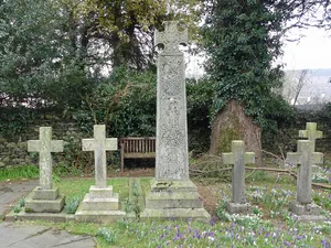 Memorial cross to John Ruskin approximately 23 metres east of St Andrew's Church