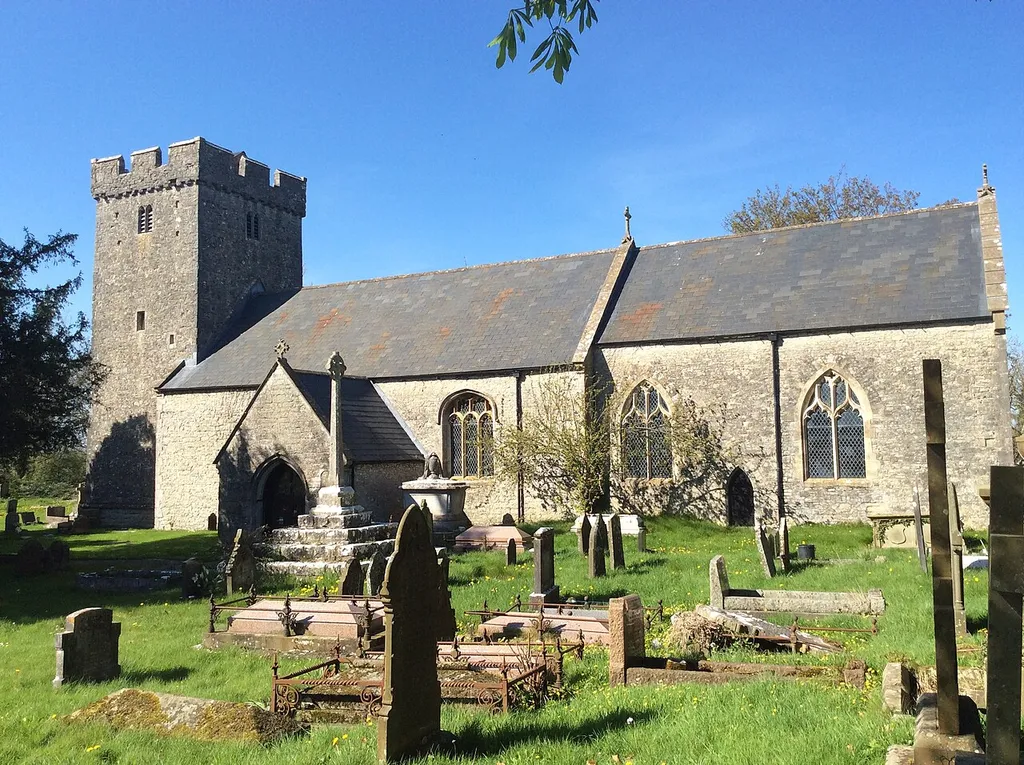 Church of St Mary in Penmark near Rhoose in the Vale of Glamorgan, South Wales. Grade II* listed building.