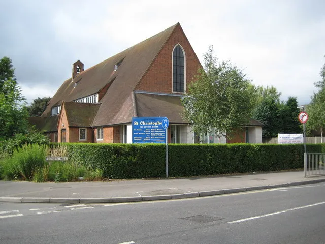 St Christopher's parish church, Cove Road, Farnborough, Hampshire, seen from the north