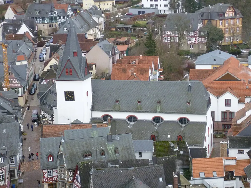 Die Unionskirche in Idstein im Stadtbild