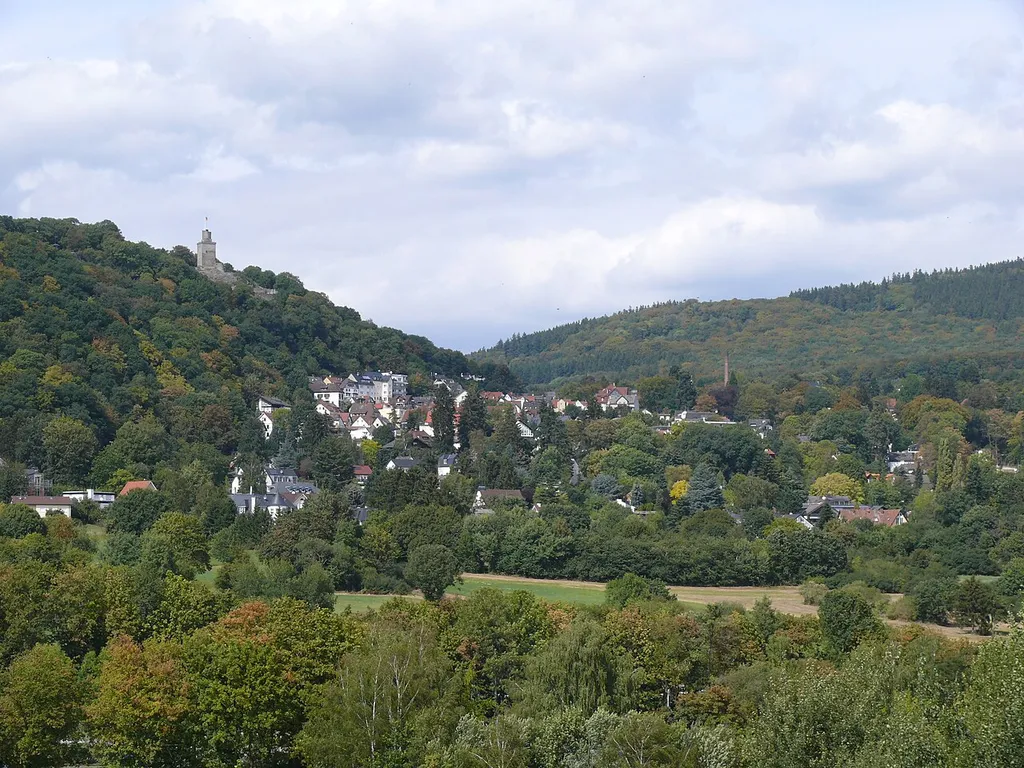 The Falkenstein castle over Falkenstein (part of Koenigstein (Taunus).