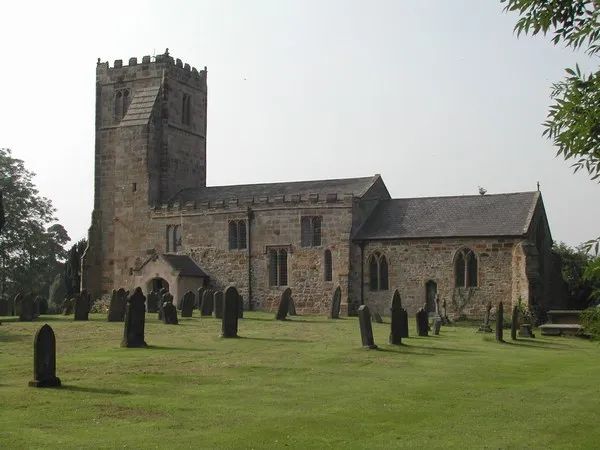 Parish church at Danby Wiske, North Yorkshire, seen from the southeast