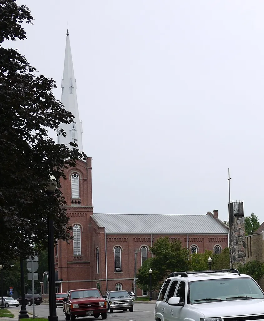 NRHP-listed and MSHS First Presbyterian Church in Coldwater, Michigan.