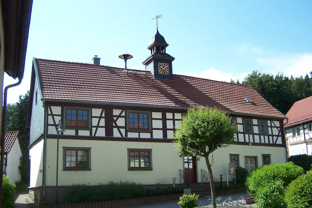 The church in Engelsbach village near Friedrichroda in Thuringia.