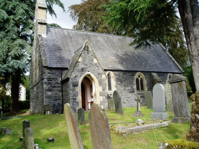 St Catherine's Church. Serving Maerdy and Dinmael. It stands between the river Alwen and the A5.