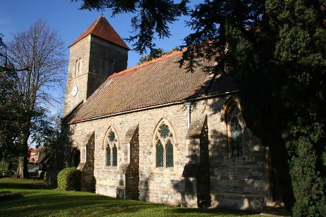 St.Giles church, Darlton. The A57 rumbles past the tiny church at Darlton. Almost entirely rebuilt in the 19th century but with a medieval arcade inside.