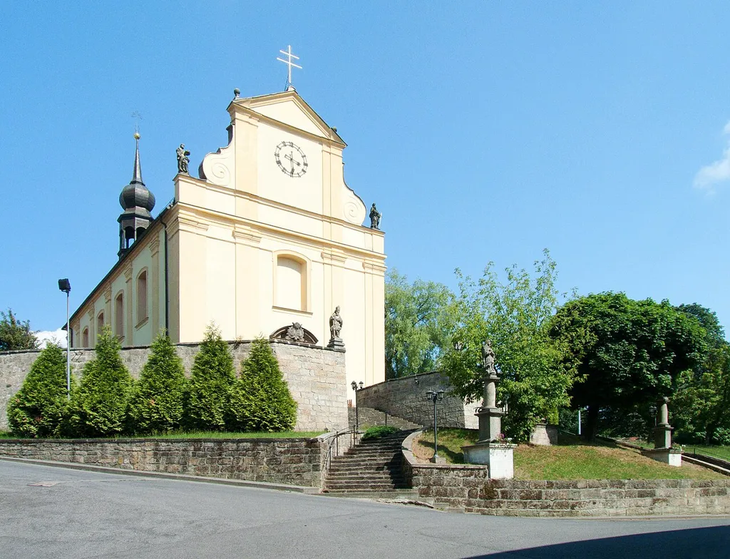 Saints Peter and Paul Church in the village of Janov, Děčín District, Czech Republic
