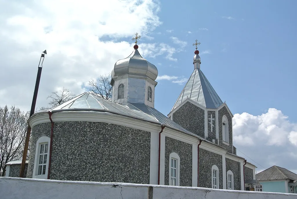 Biserica din Baxani dupa reconstructie. 2015.