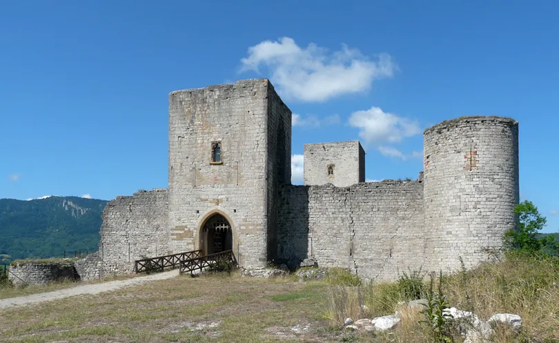 Situé une colline, il surplombe le village et son lac. Sa construction daterait du XII° siècle, ses seigneurs pratiquaient le catharisme. Il subit un siège de trois jours par l'armée de Thomas Pons de Bruyère, un lieutenant de Simon de Montfort. Puivert devient une possession royale et de nombreux troubadours viendront séjourner au château.