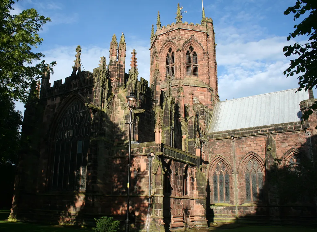 St Mary's parish church, Nantwich, Cheshire, seen from the northeast