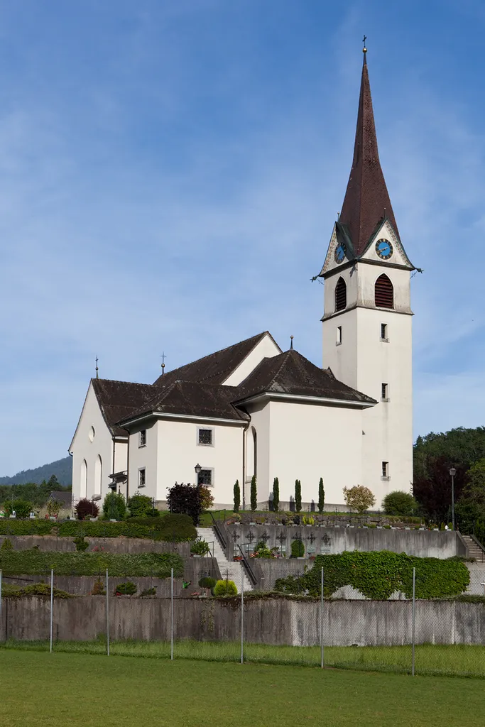 Katholische Pfarrkirche St. Jakob im Ortsteil St. Jakob von ennetmoos (NW), (Kulturgut, Liste B)