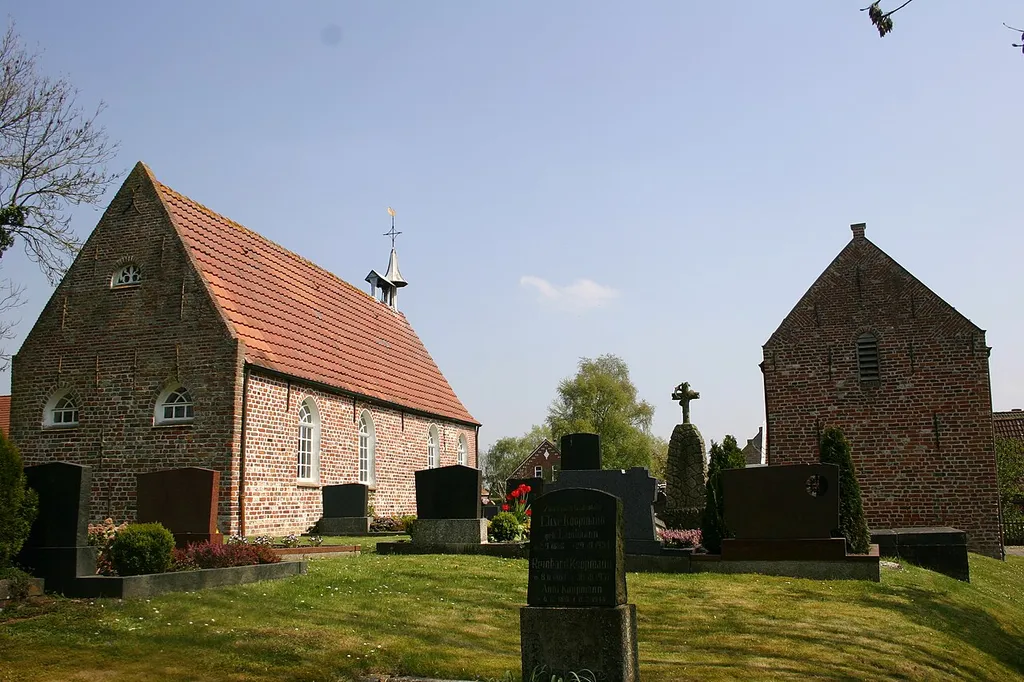 Historic church in Woltzeten, district of Aurich, East Frisia, Germany