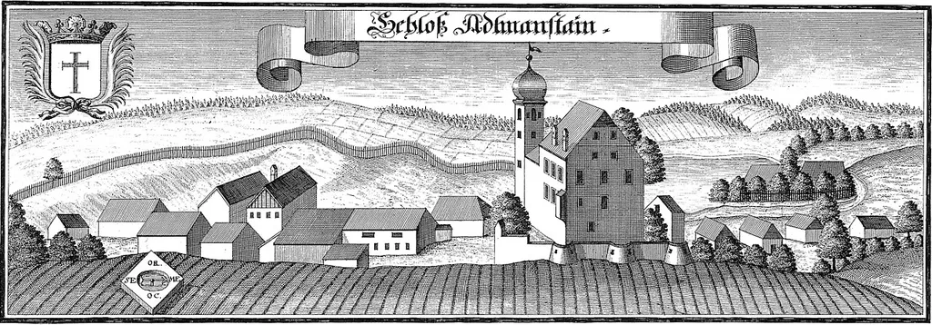 Kupferstich Adlmannstein, Schloss