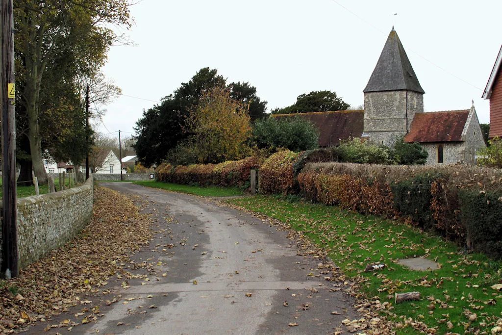 View of Iford Village and church in East Sussex, England