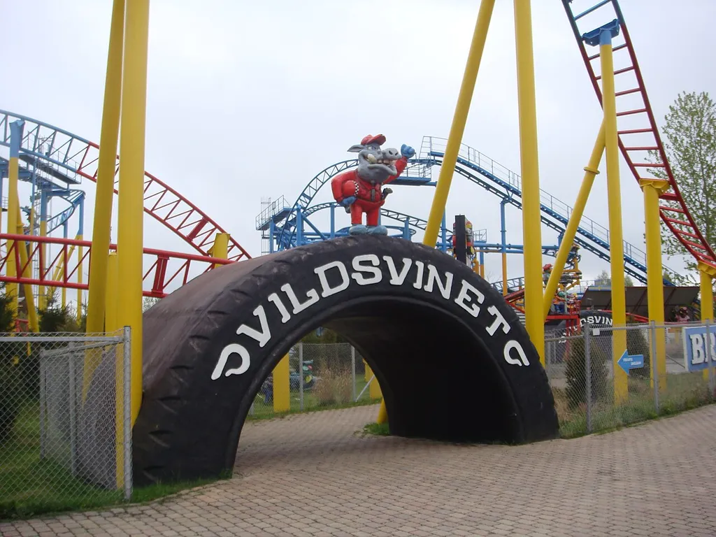 Roller Coaster Vildsvinet at BonBon-Land, Denmark