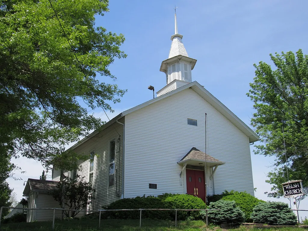 Welsh Congregational United Church of Christ southwest of Iowa City, Iowa.