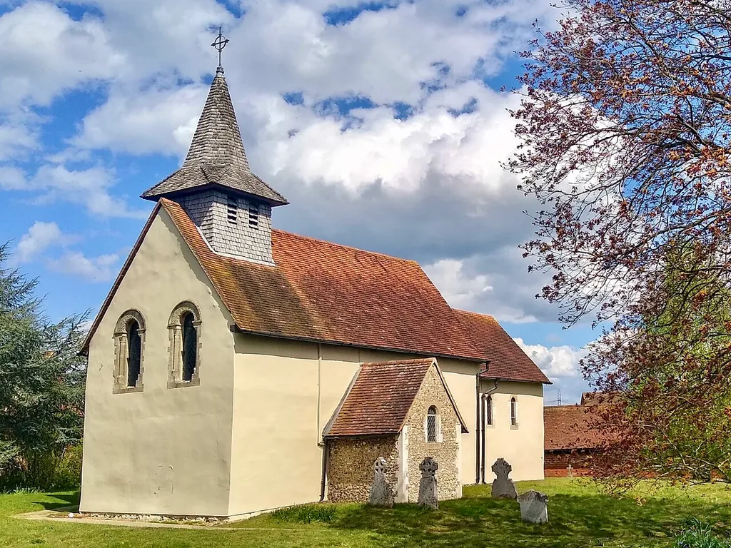 Wisley Church, Wisley Lane, Wisley, Surrey in April 2025