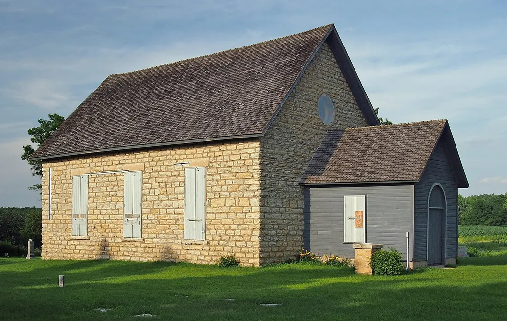 Hauge Lutheran Church, Kenyon Township, Minnesota, USA This is an image of a place or building that is listed on the National Register of Historic Places in the United States of America. Its reference number is 80002048 (Wikidata).