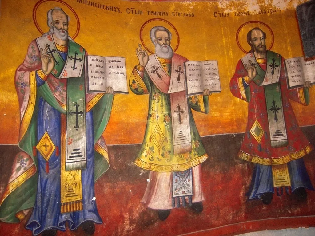 Fresco in St Nicholas Church in Toplica