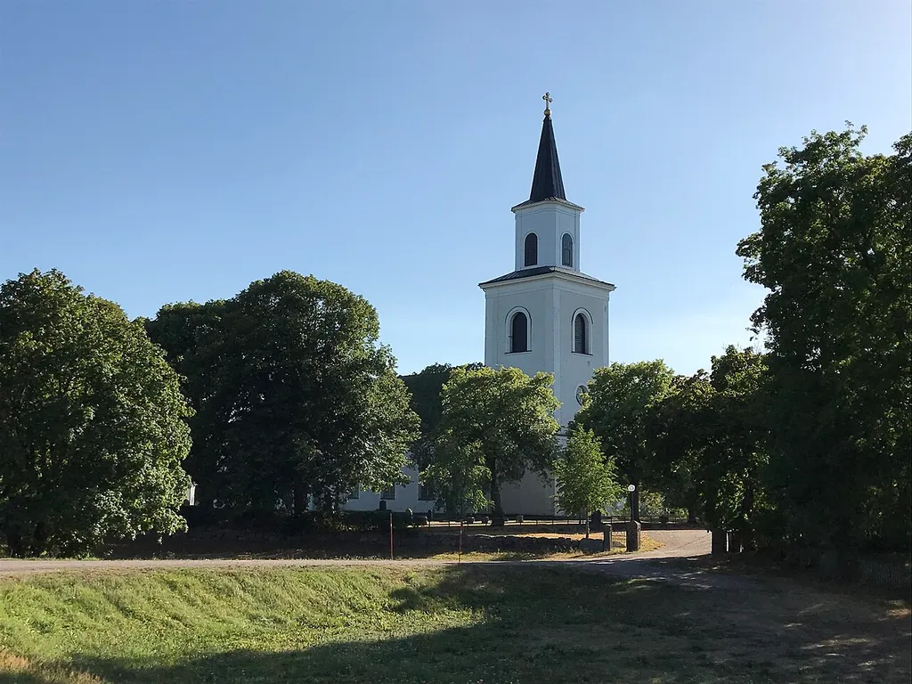 Flisby church in Jönköping county in Sweden, in August 2018. Built 1850-1853. Architect Johan Adolf Hawerman.
