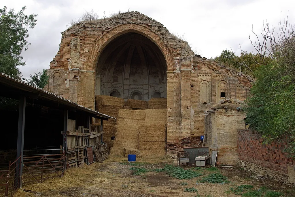 Monastery of Saint Mary of la Vega in Renedo de la Vega (Palencia, Spain). Nowadays it's used as a sheep confinement pen.