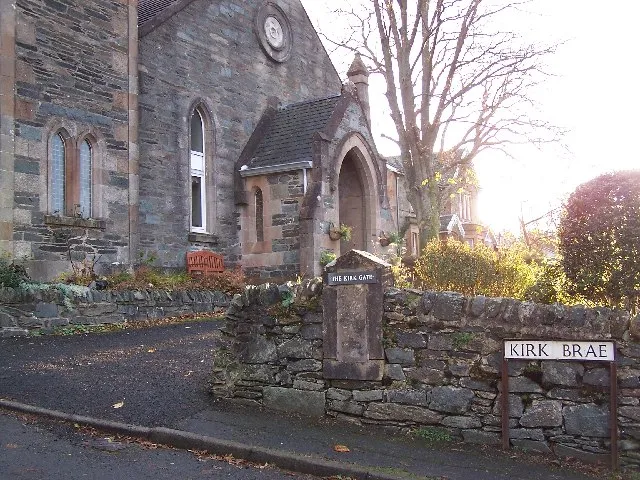 Gare Loch, the Kirk Gate. A small old Church, perhaps no longer used as a church ?