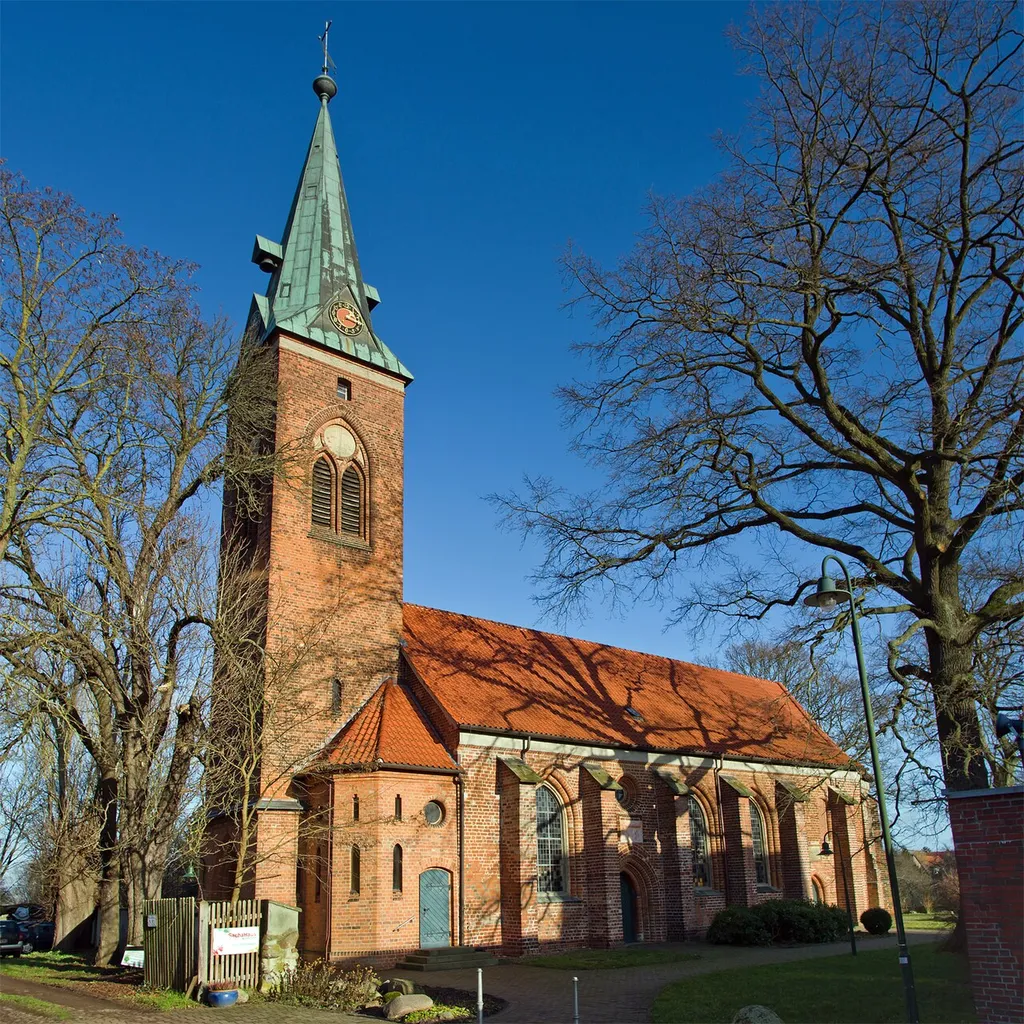 Church of the small town Wustrow (district Lüchow-Dannenberg, northern Germany).