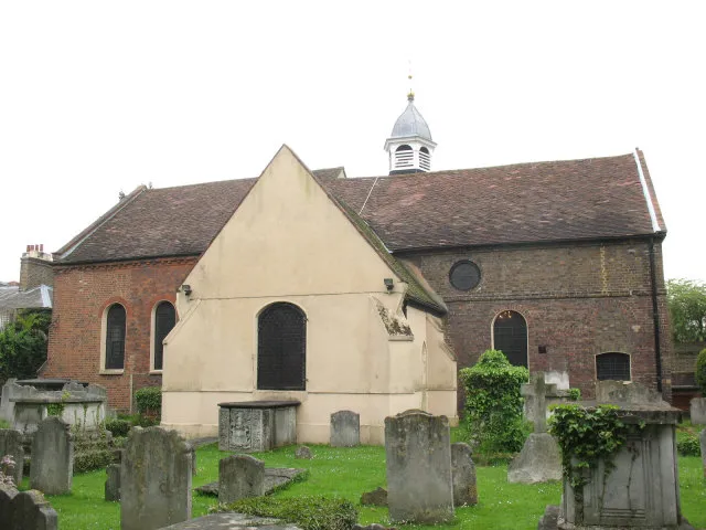 St Peter's parish church, Petersham. This parish church is grade II* listed. The oldest part (the chancel, in light coloured render) is 13th century, but most of it dates from the 18th and 19th centuries. Despite appearances, the placename Petersham is not named for the church or vice-versa but was originally Badricksham or Patricksham.