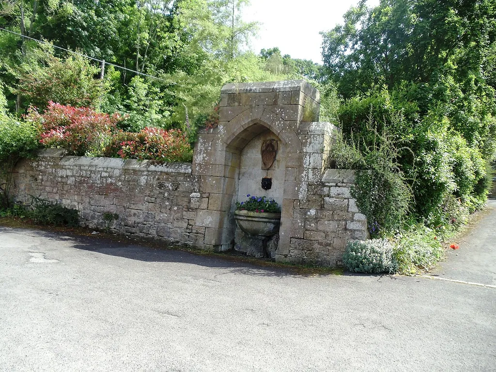Old Drinking Trough, now a floral display