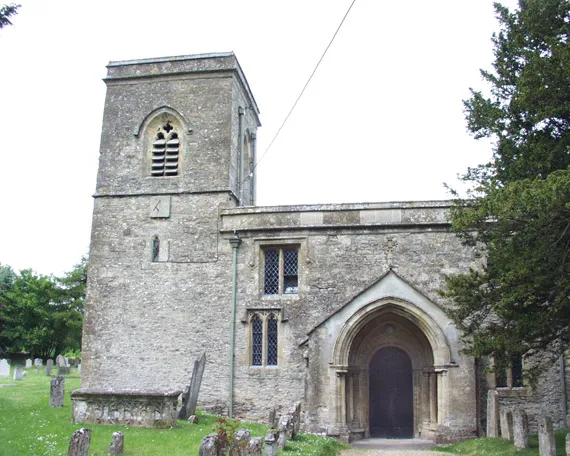 Church of England parish church of St James, Fulbrook, Oxfordshire: 13th-century south porch and 15th-century west tower