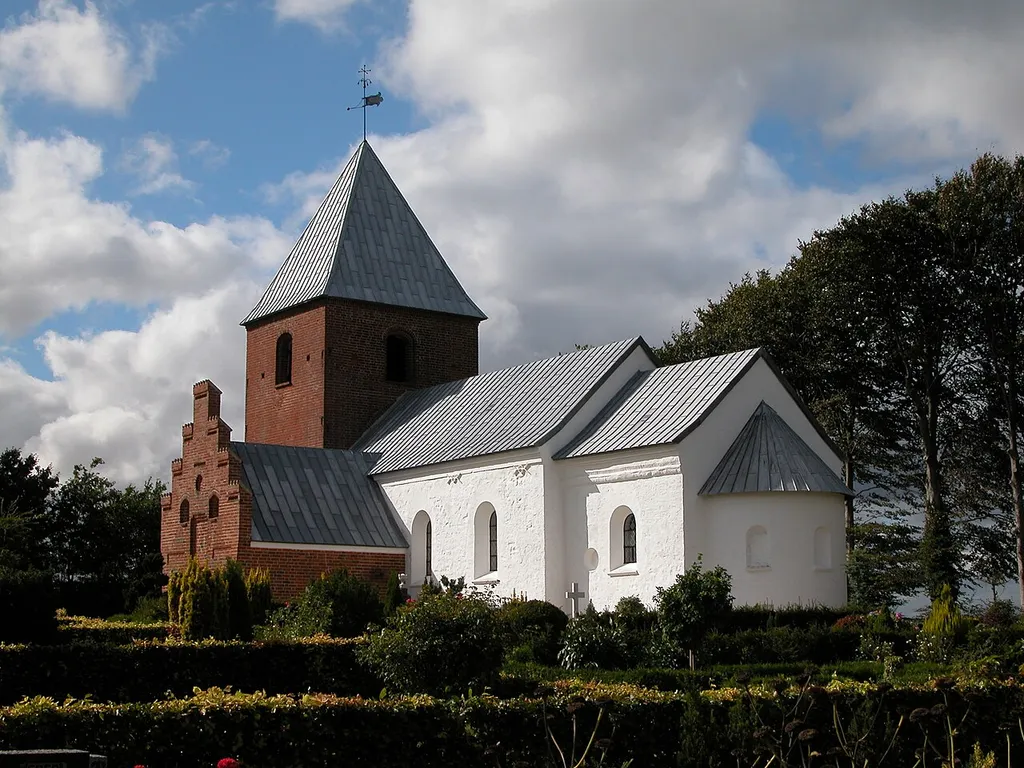 Skivholme Kirke, west of Aarhus, Jylland, Denmark