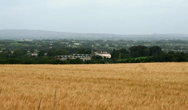 Our Lady of Bethlehem Abbey from Top Wood This is the view the Our Lady of Bethlehem Abbey in Portglenone ( http://www.bethlehem-abbey.org.uk ) taken from the edge of Top Wood C9903. This is a house of the Cistercian Order, established here in 1948.