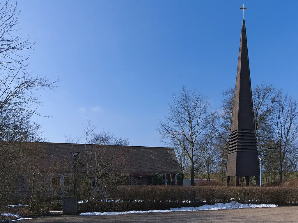 The Epiphaniaskirche (church of the Epiphany) in Laineck, Bayreuth, Germany