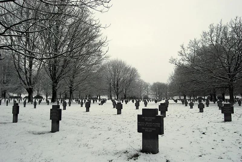 German war graves in Recogne near Foy, Belgium