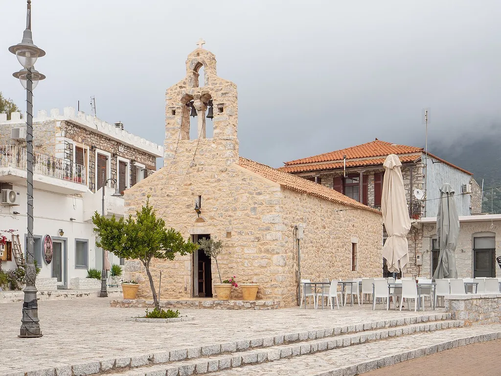 The church of Saint Athanasios in Areopoli, Mani.