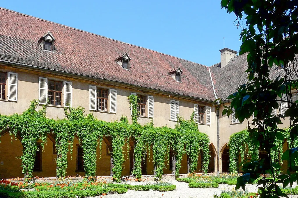 Cloister of the convent of the Dominicans in 1 place des Martyrs-de-la-Résistance in Colmar (Haut-Rhin, France).