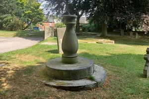 Sundial approximately 10 metres south of tower of Church of St Giles