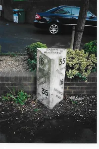 Milepost, Brighton Road, Merstham, 150m N jcn Church Lane