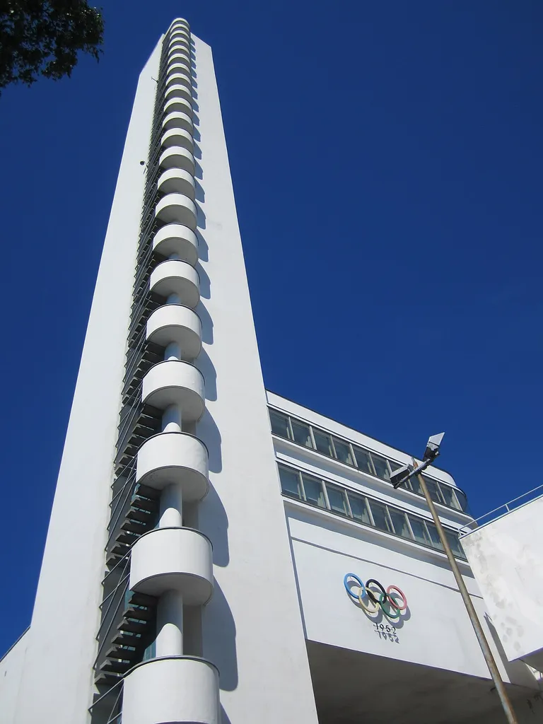 This is a photo of a monument in Finland identified by the ID 'Venues of the 1952 Summer Olympics' (Q7920497) - RKY: 1575