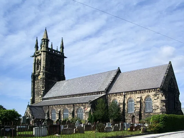 Christ Church parish church, Aughton, Lancashire, seen from the southeast