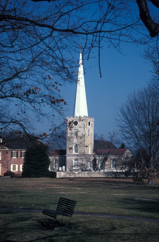 FOUNDED IN 1689 AND CHURCH IN 1703; ANGLICAN CHURCH BURNT IN 1980 AND HAS BEEN REBUILT ON ORIGINAL WALLS