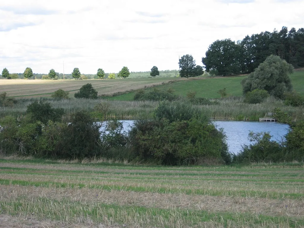 Der Kleine Kutzowsee bei Plöwen, westlich des Großen Kutzowsees, in der Nähe der Deutsch-Polnischen Jugendbegegnungsstätte Am Kutzowsee.