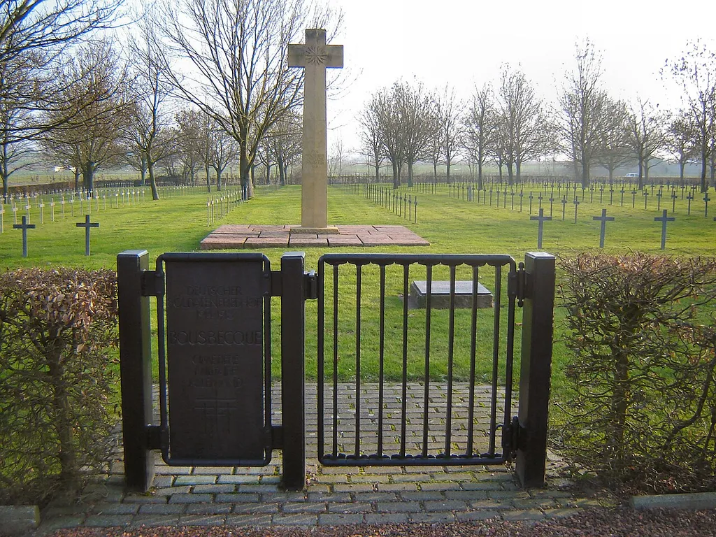 Deutscher Soldatenfriedhof Bousbecque in Bousbecque. Bousbecque, Nord, Nord-Pas-de-Calais, France